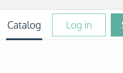 Log in button of Codecademy's website